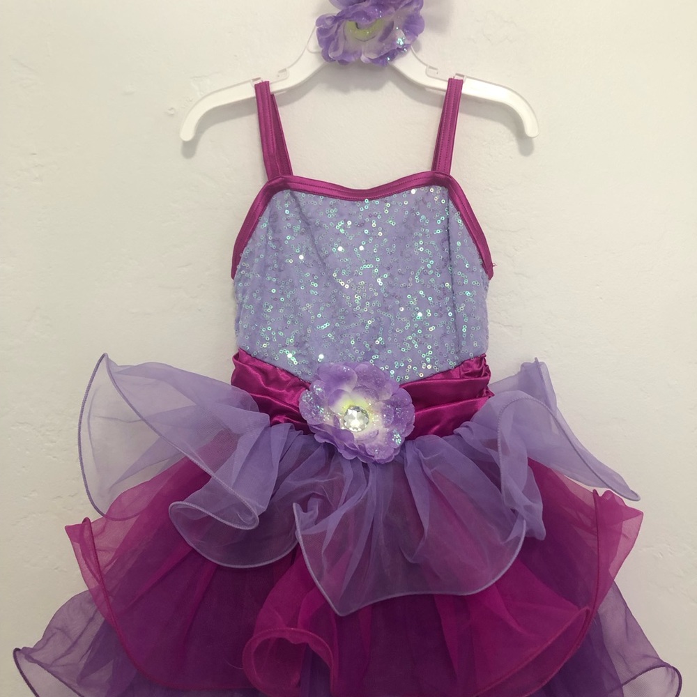 Weissman Showtime Toddler Girl Purple Flower Dress Costume